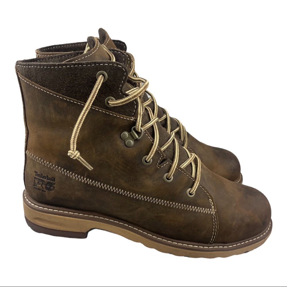 Timberland PRO Hightower 6" Alloy Toe Work Boot, Women's Size 9.5 , Brown